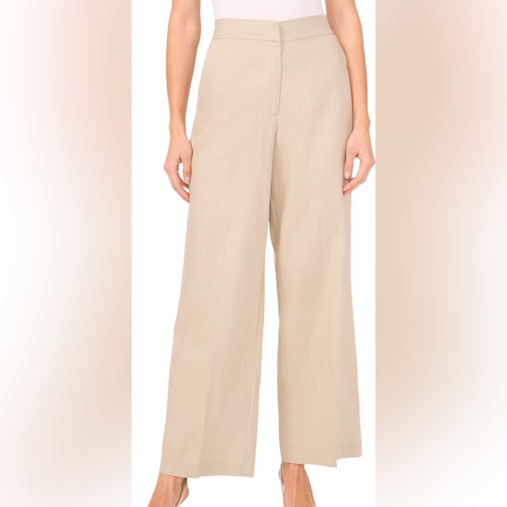 NWOT Halogen Cream Wide-Leg Pants